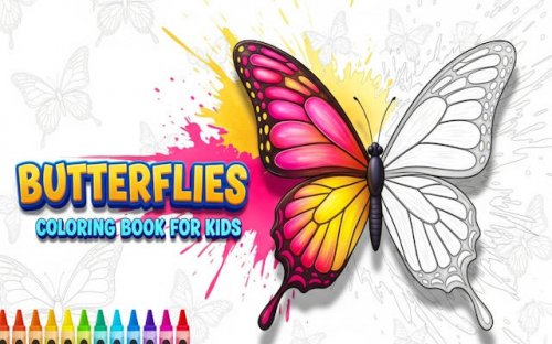 Butterflies Coloring Book for Kids - Free Online Coloring Game