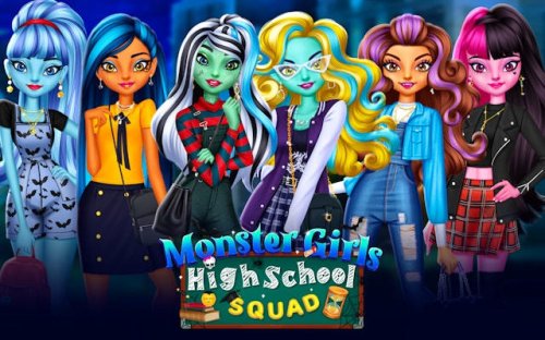 Monster Girls High School Squad Dress Up Game