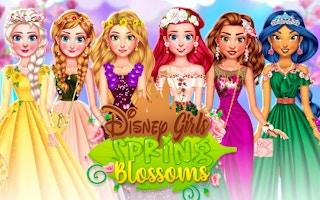 Princess Girls Spring Blossoms Dress Up Game