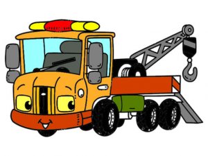 Tow Trucks Coloring Puzzle Game