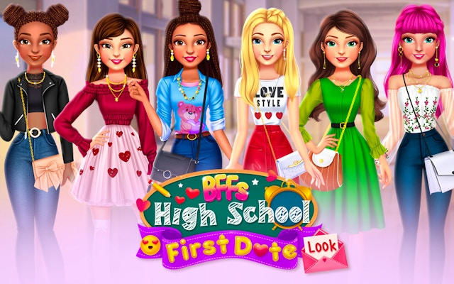 BFFs High School First Date Look - Fashion Makeover Game