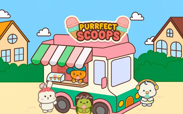 Purrfect Scoops: Cat Ice Cream Shop