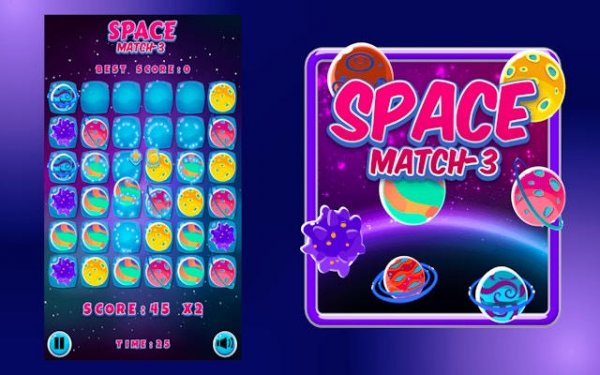Super Space Match 3 Puzzle