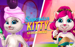 Superstar Kitty Fashion Award: Makeover & Styling Game